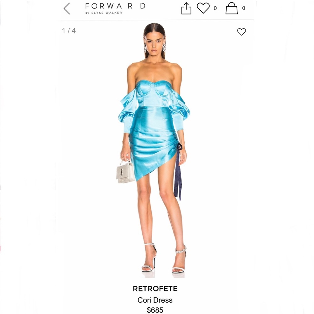 RETROFETE Sea Blue Fitted Cocktail Dress